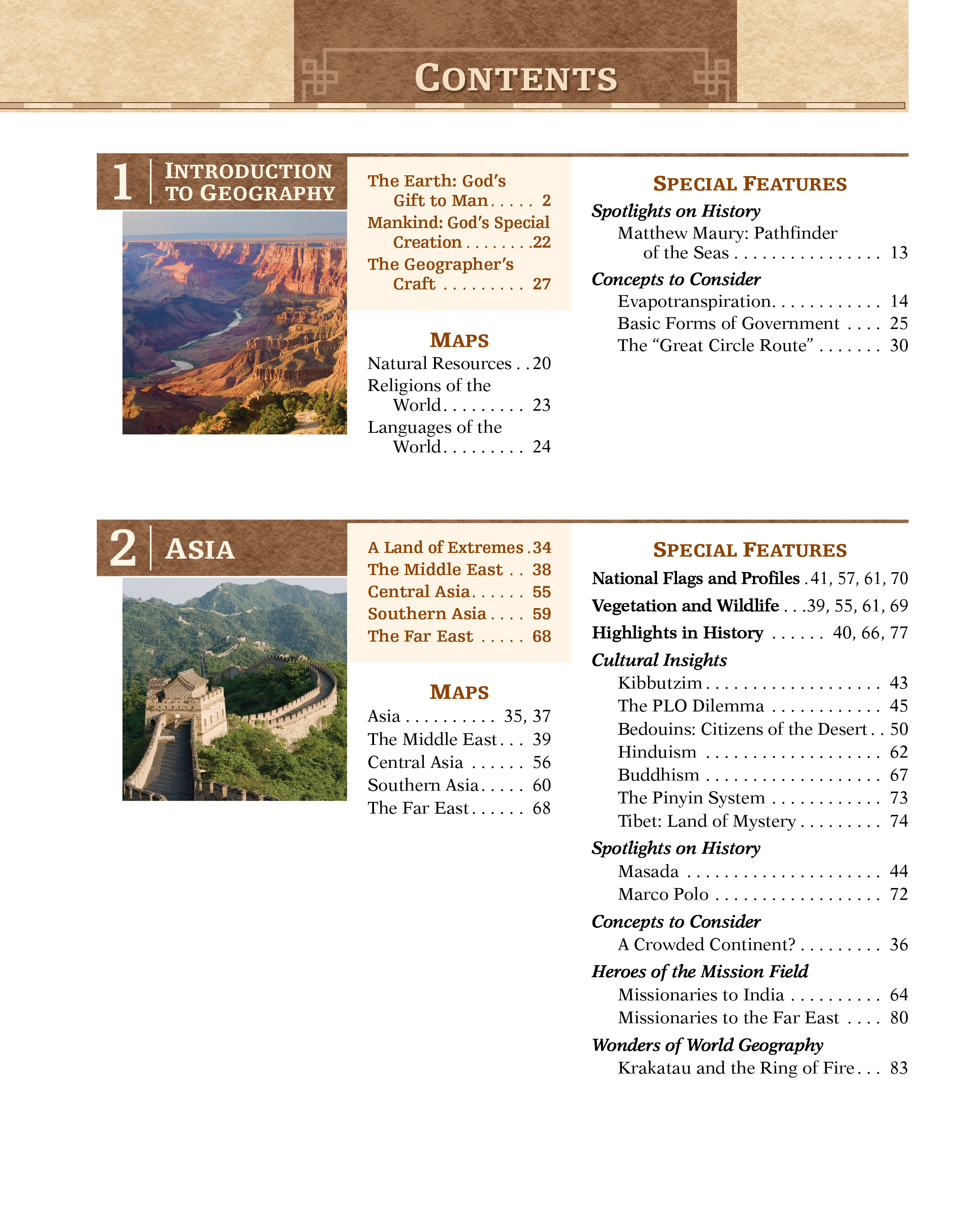 Abeka Student Book 9th Grade World Geography in Christian Perspective ( Used Good Condition Highlighting Throughout Book)