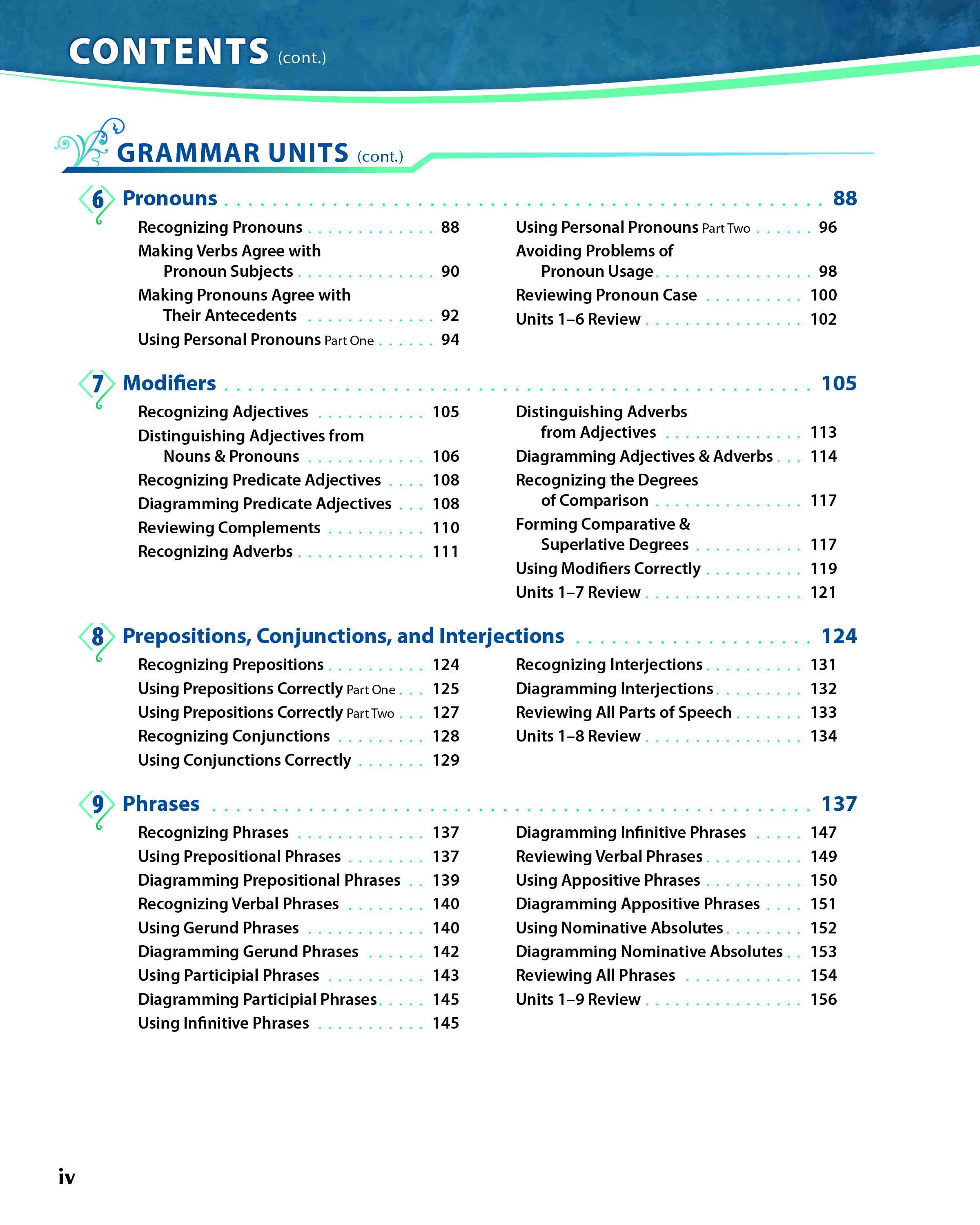 Abeka 10th Grade Grammar IV Teacher Key | Used Like New