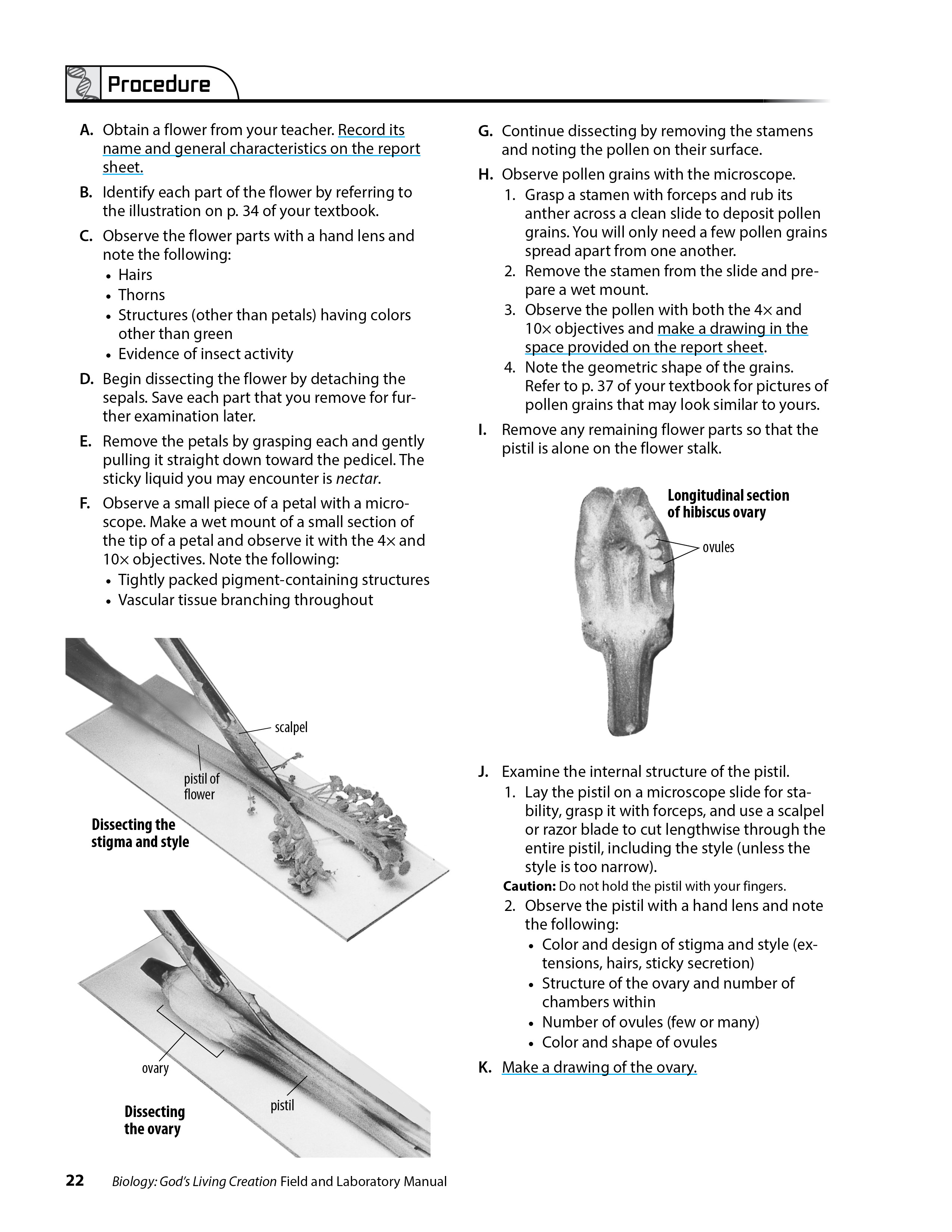 10th Grade Biology Field and Laboratory Manual |Teacher Edition | Used Like New