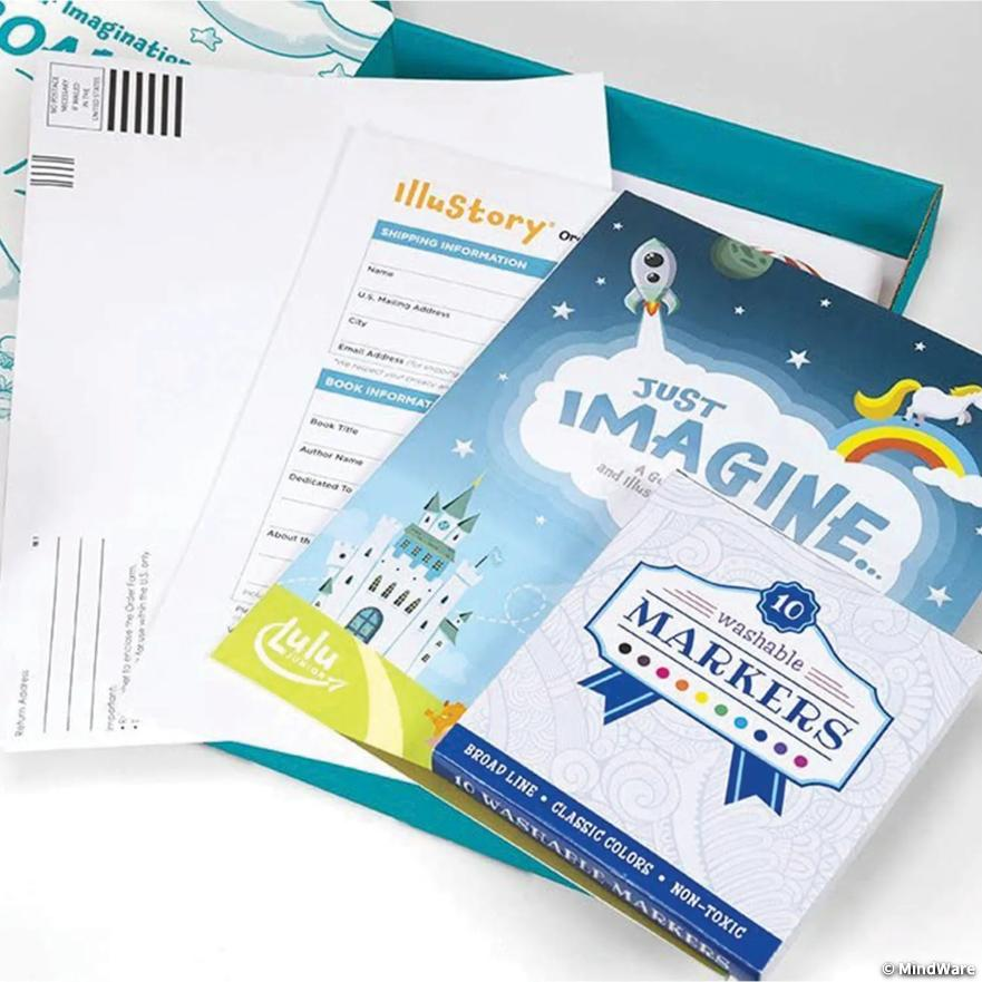 IlluStory Kids Create-Your-Own Hardcover Book Kit – Write & Illustrate Your Story