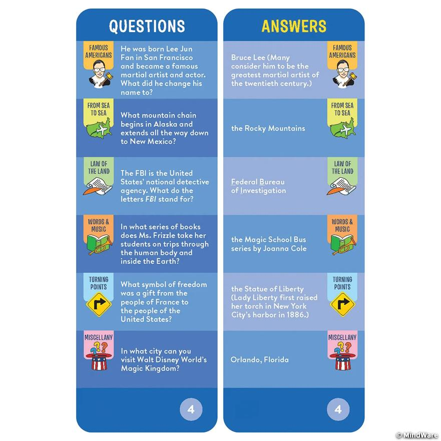 Brain Quest Smart Cards: America (Revised 5th Edition)