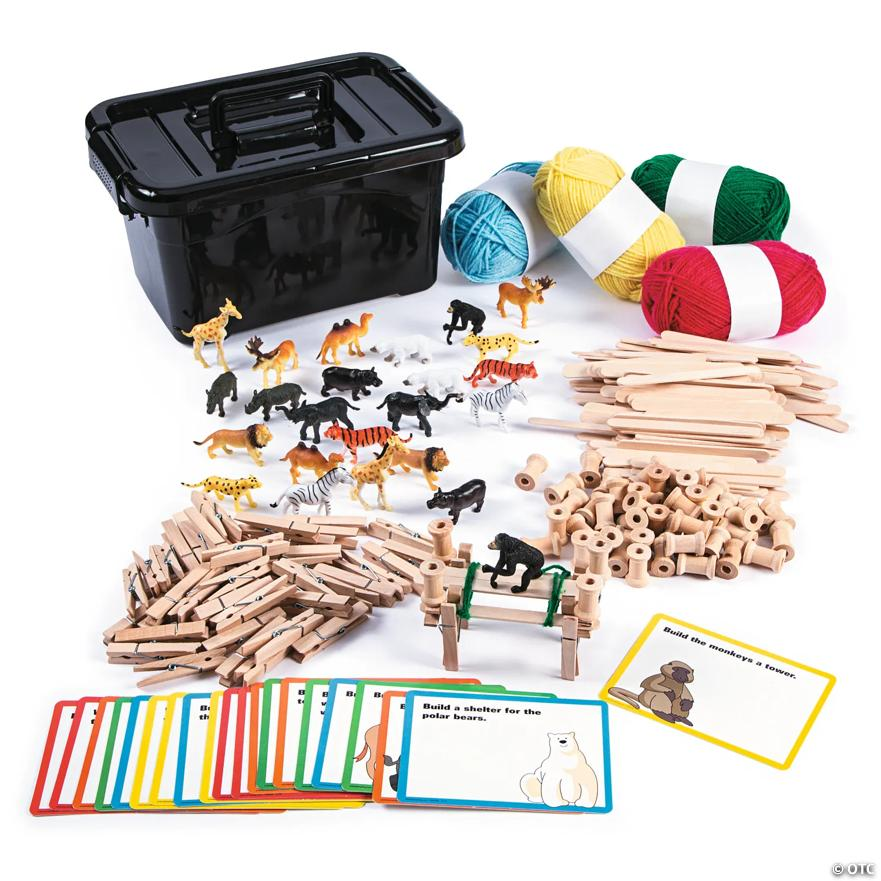 STEM Zoo Structure Building Activity Learning Challenge Kit - 299 Pc.