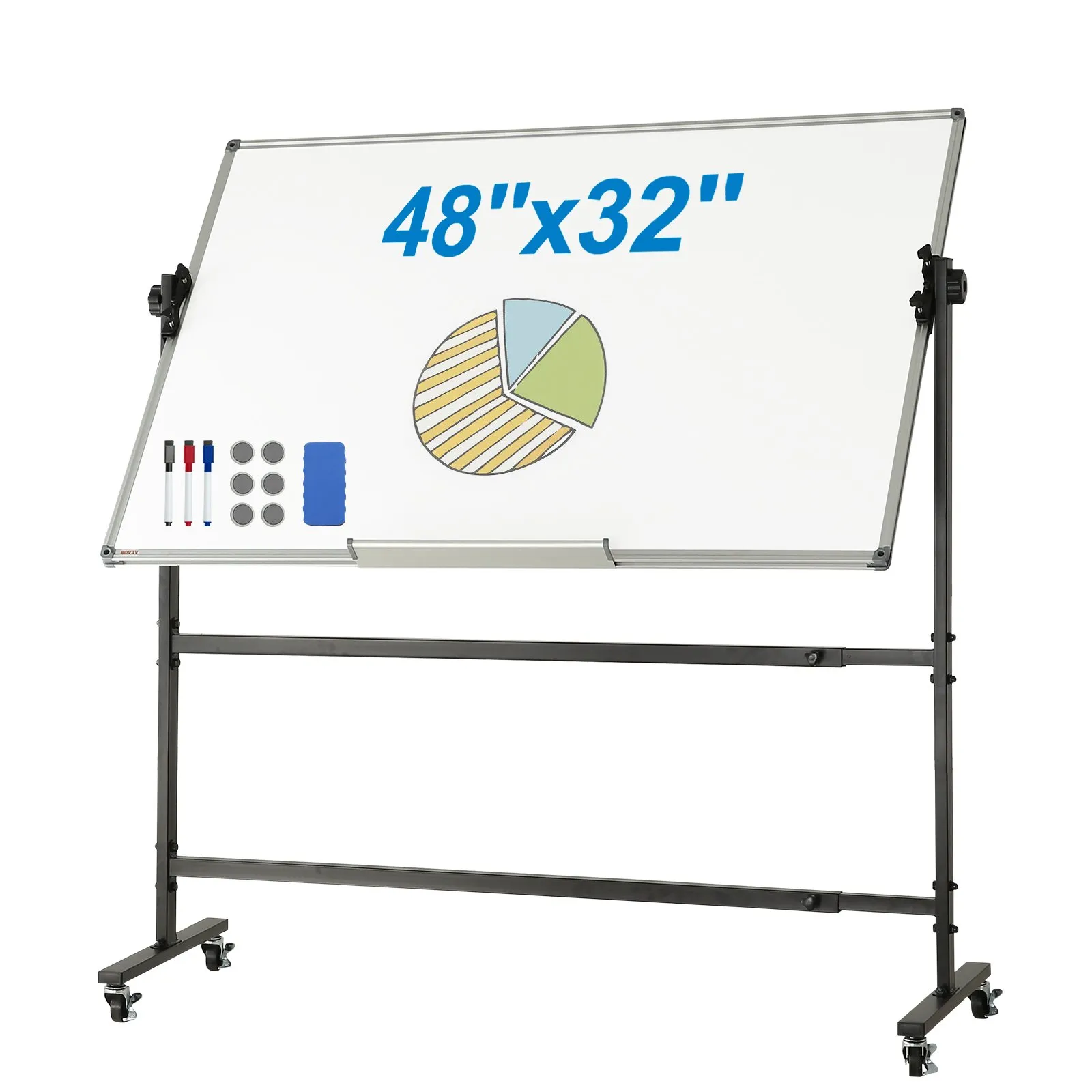 Rolling Whiteboard, 48x32 inch