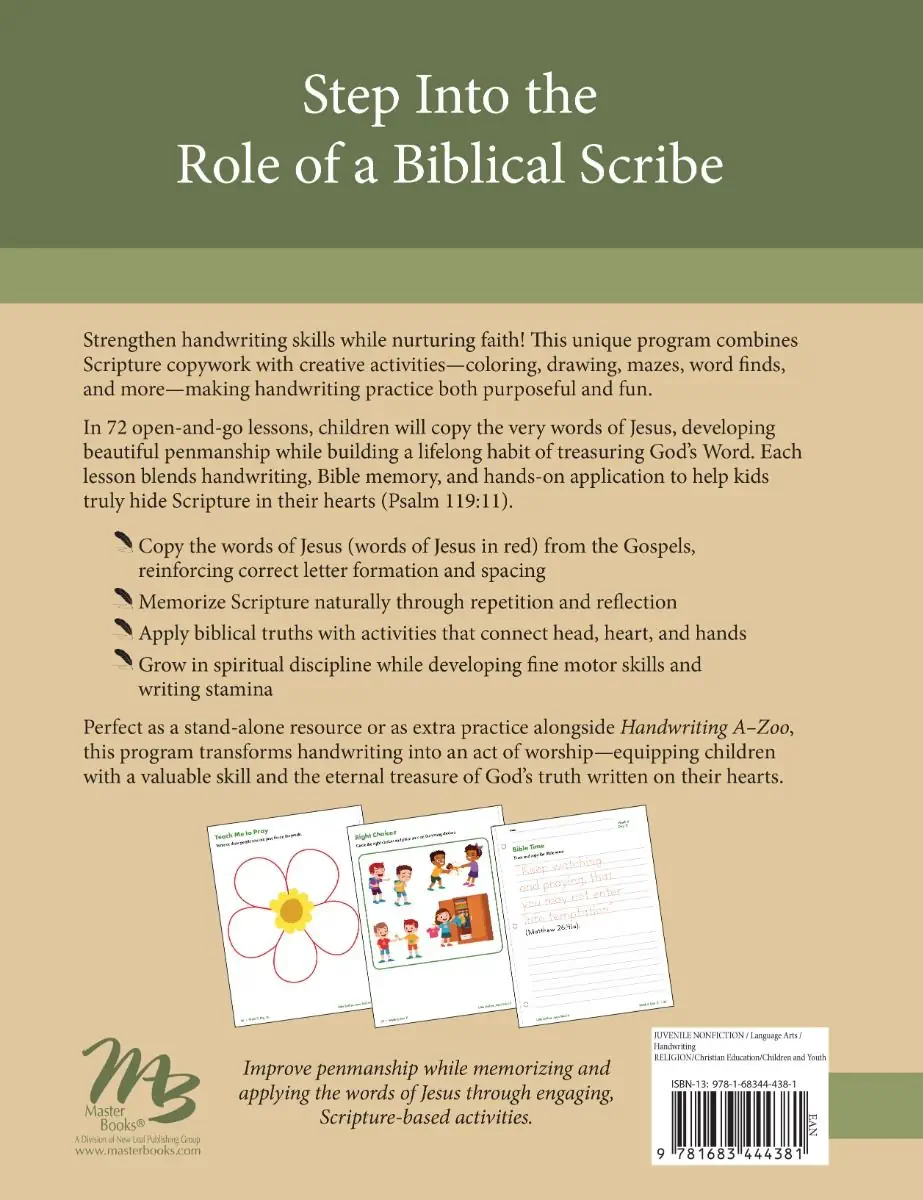 Little Scribes: Practicing Penmanship with Scripture