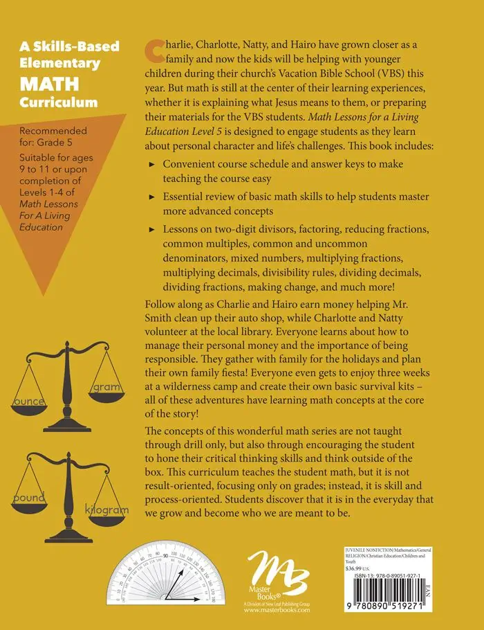 Math Lessons for a Living Education: Level 5 | Grade 5