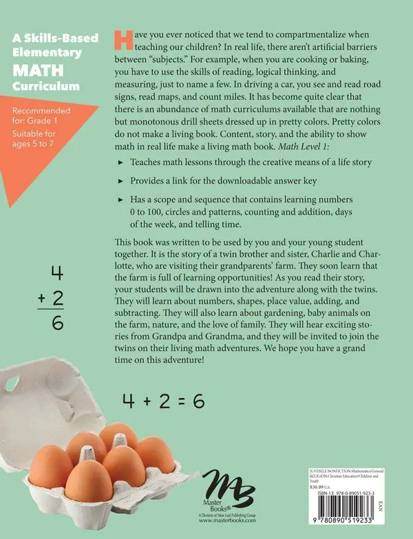 Math Lessons for a Living Education: Level 1 | Grade 1