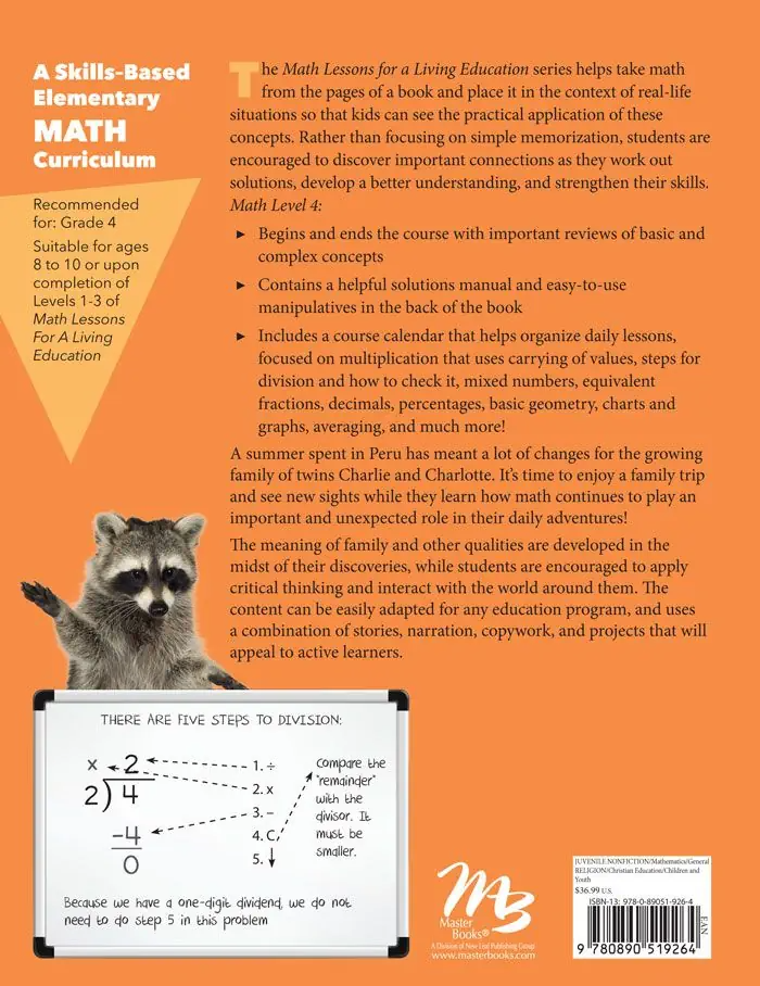 Math Lessons for a Living Education: Level 4 | Grade 4
