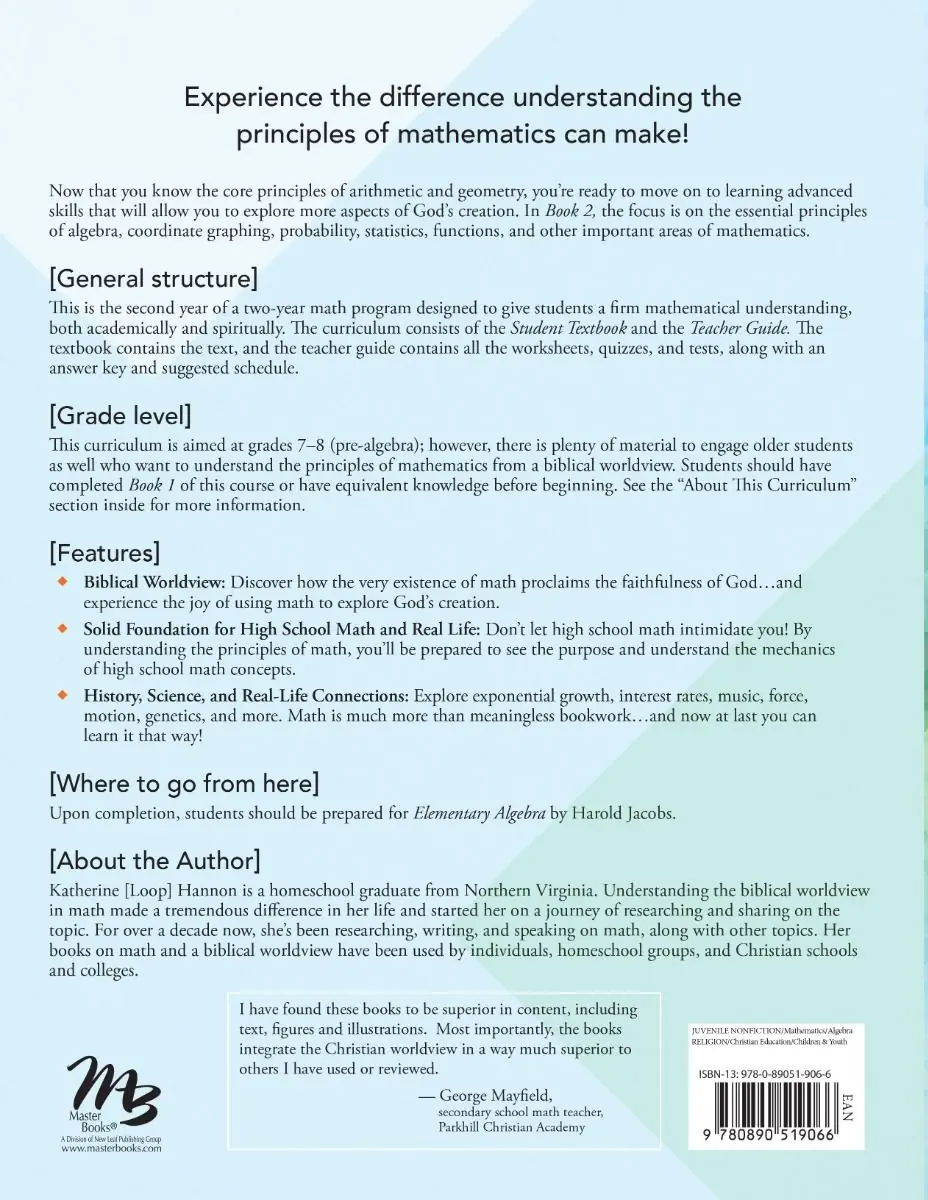 The Principles of Mathematics Book 2 Grades 7-8