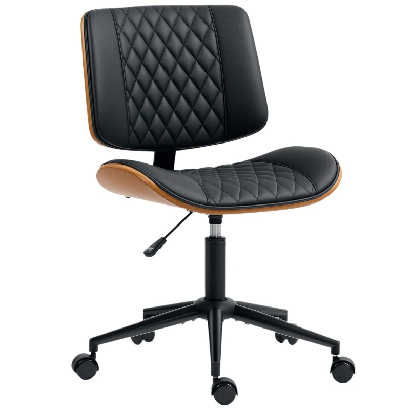 Home Office Chair No Arms | Black