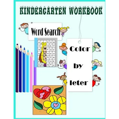 Kindergarten workbook color by letter word search: Children's Book/Color by letter/word search/ coloring / Kids workbook/ activity book/ Family relati