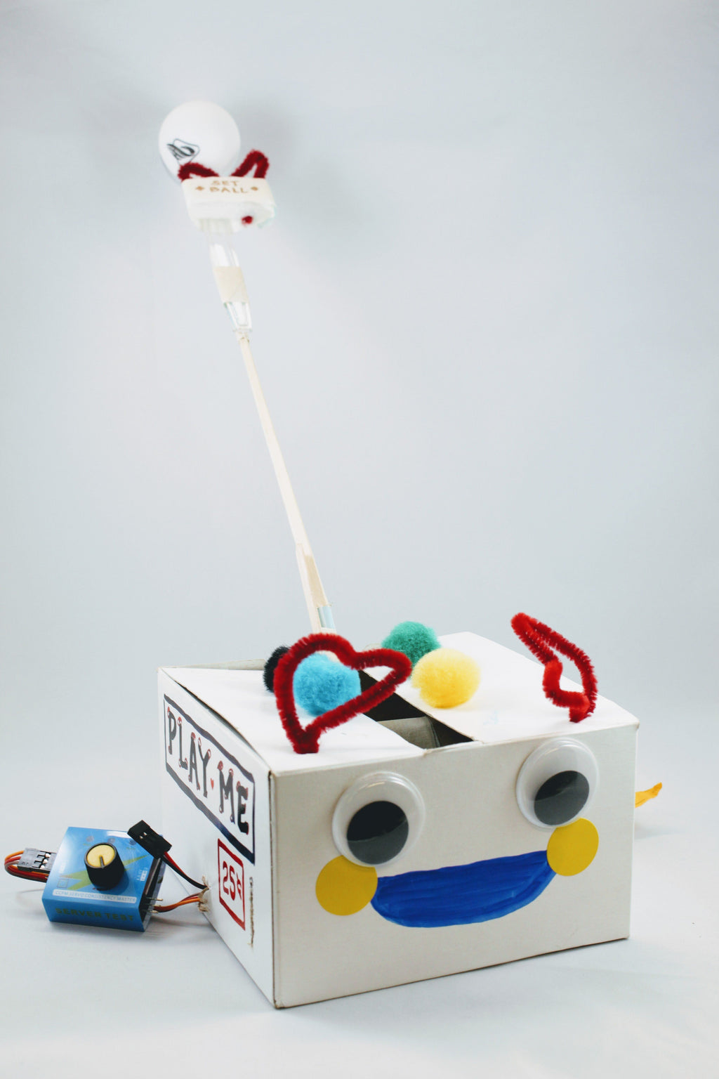 Servo Tester Kit: All-in-one Servo Motor with Controller and Battery Holder STEM Kit For Simple Robots