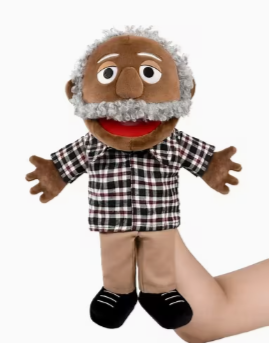 Educational Hand Puppet for Storytelling Grandpa