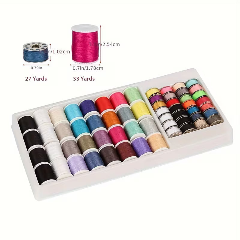 Sewing Thread, 32 Large Thread Axis With 28 Metal Shuttle Cores