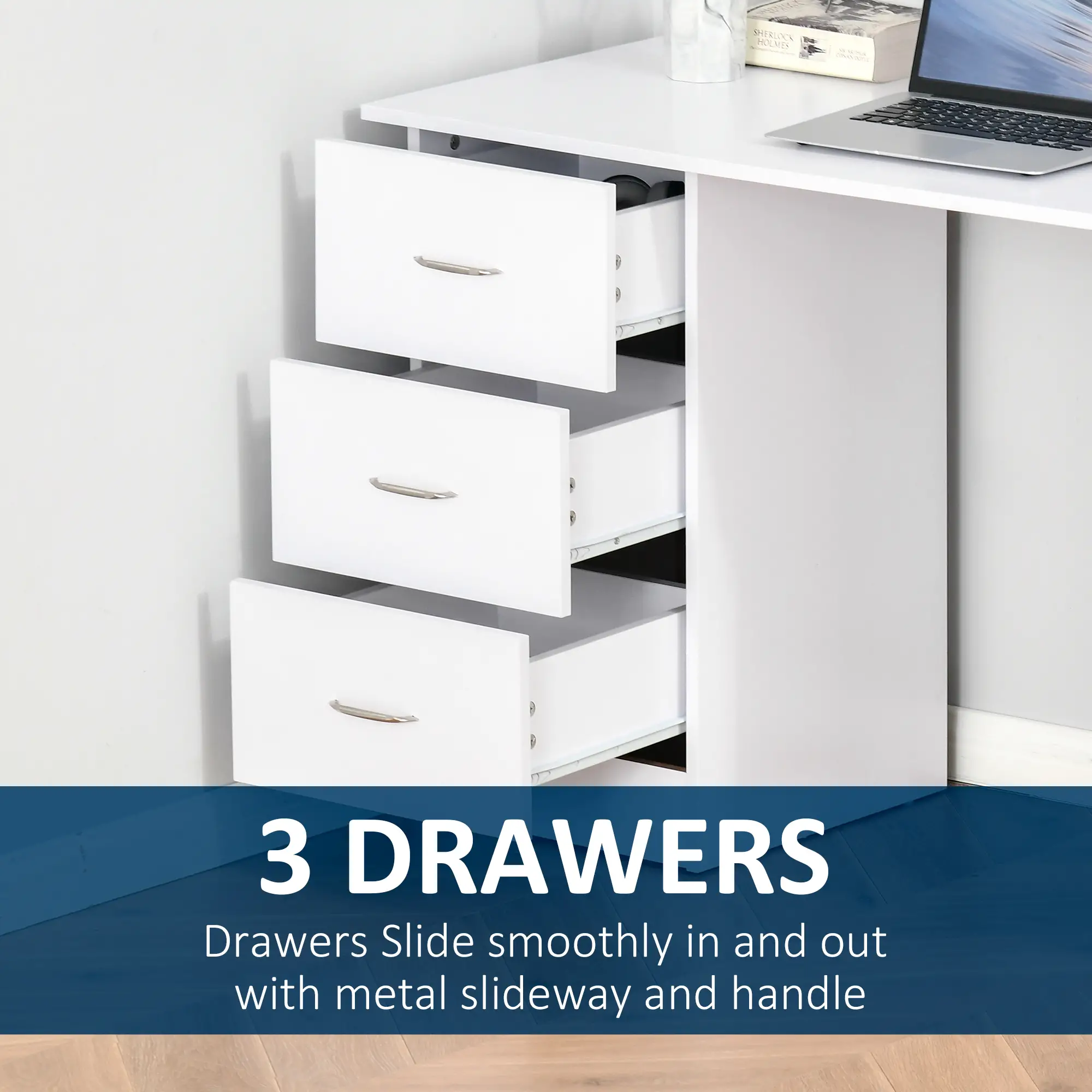 47" Student Desk With Shelves and Drawers