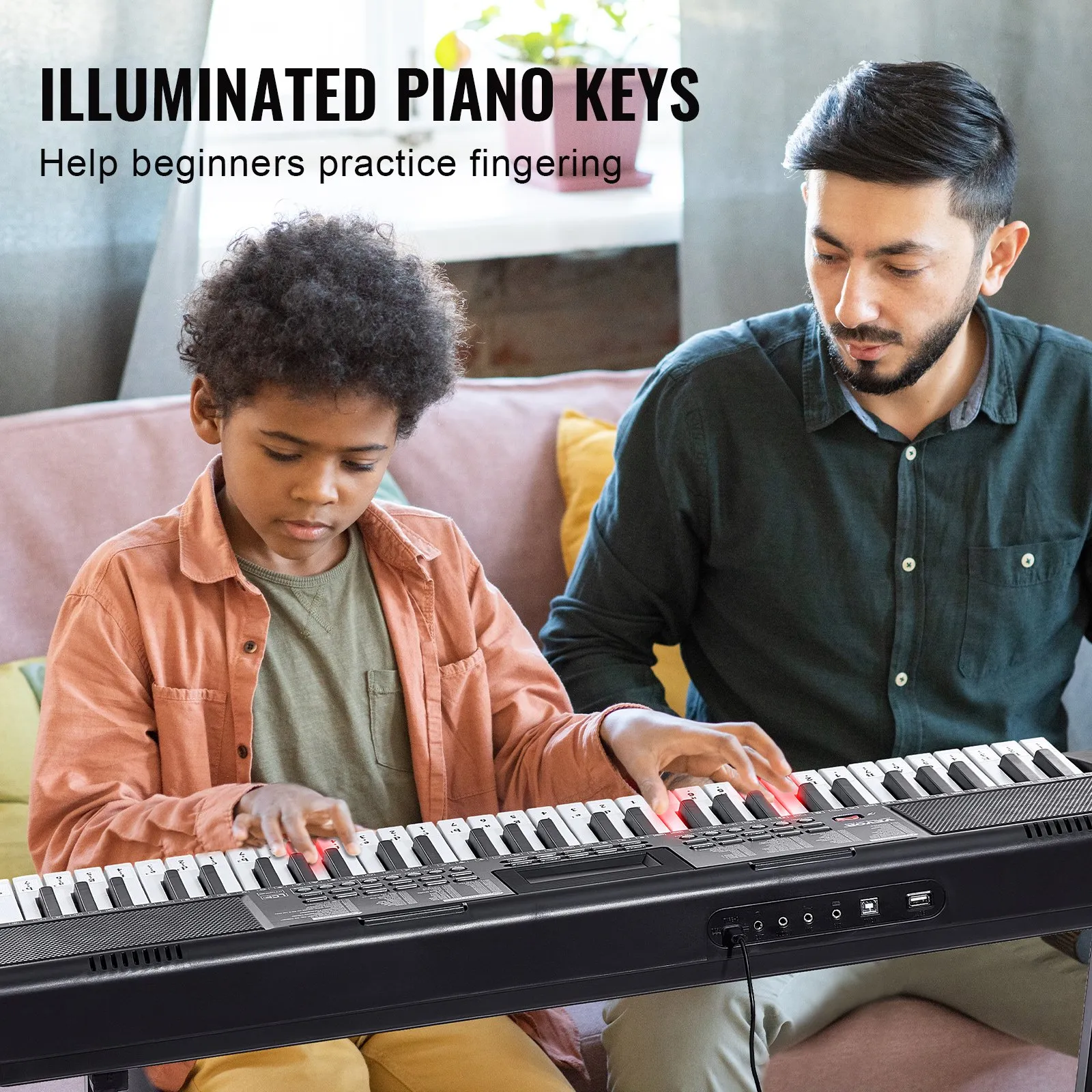 61 Key DIgital Keyboard Piano WIth Lighted Keys For Students