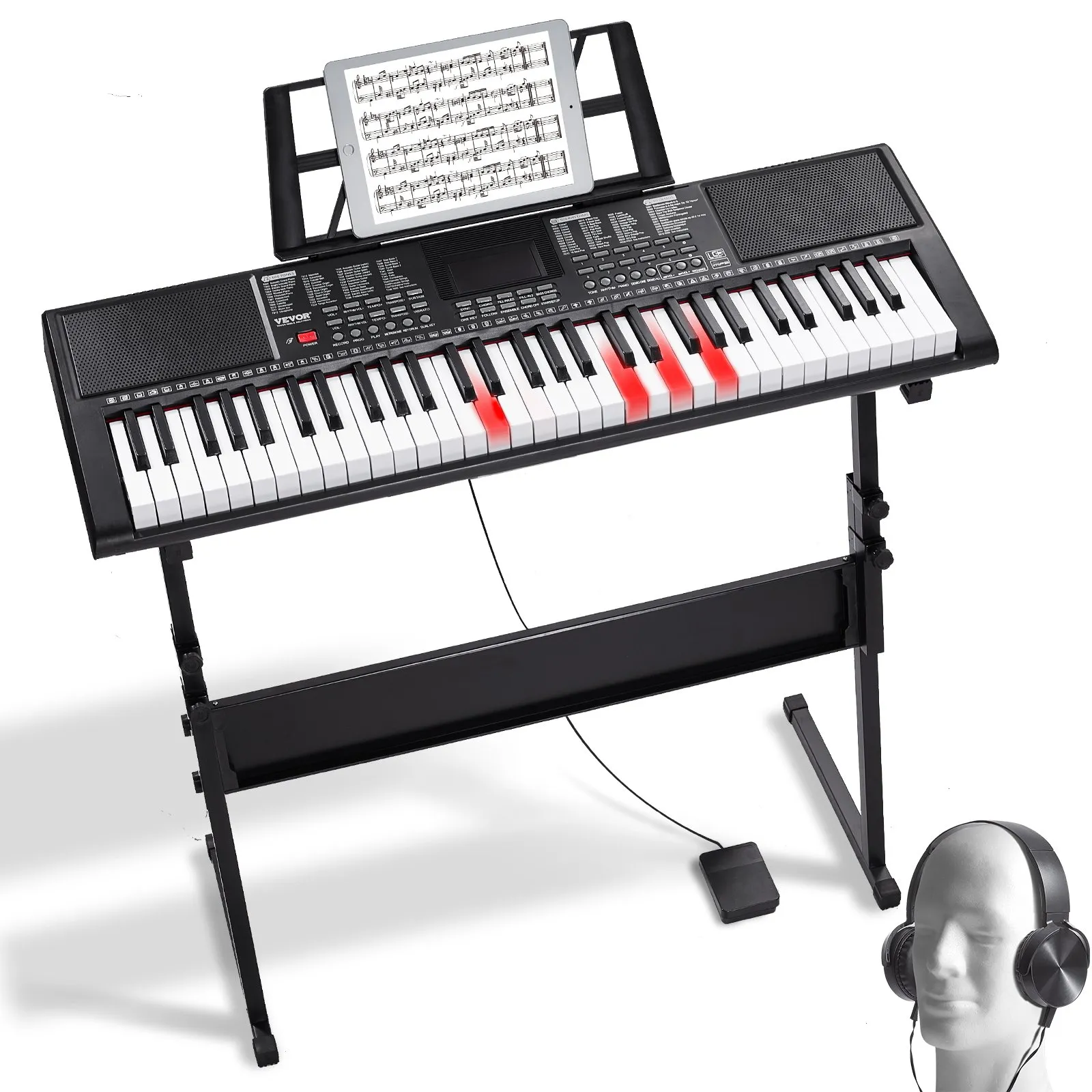 61 Key DIgital Keyboard Piano WIth Lighted Keys For Students