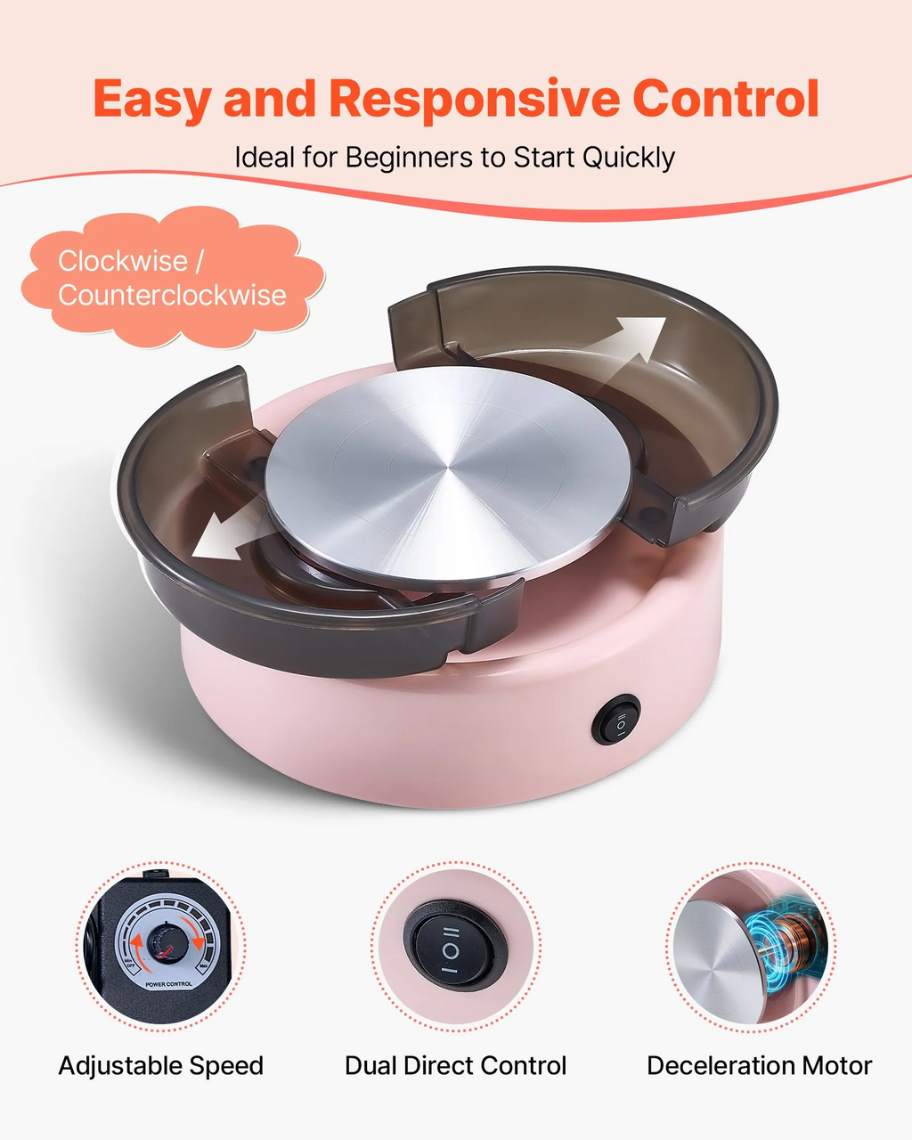 Mini Pottery Wheel for Kids | Pink