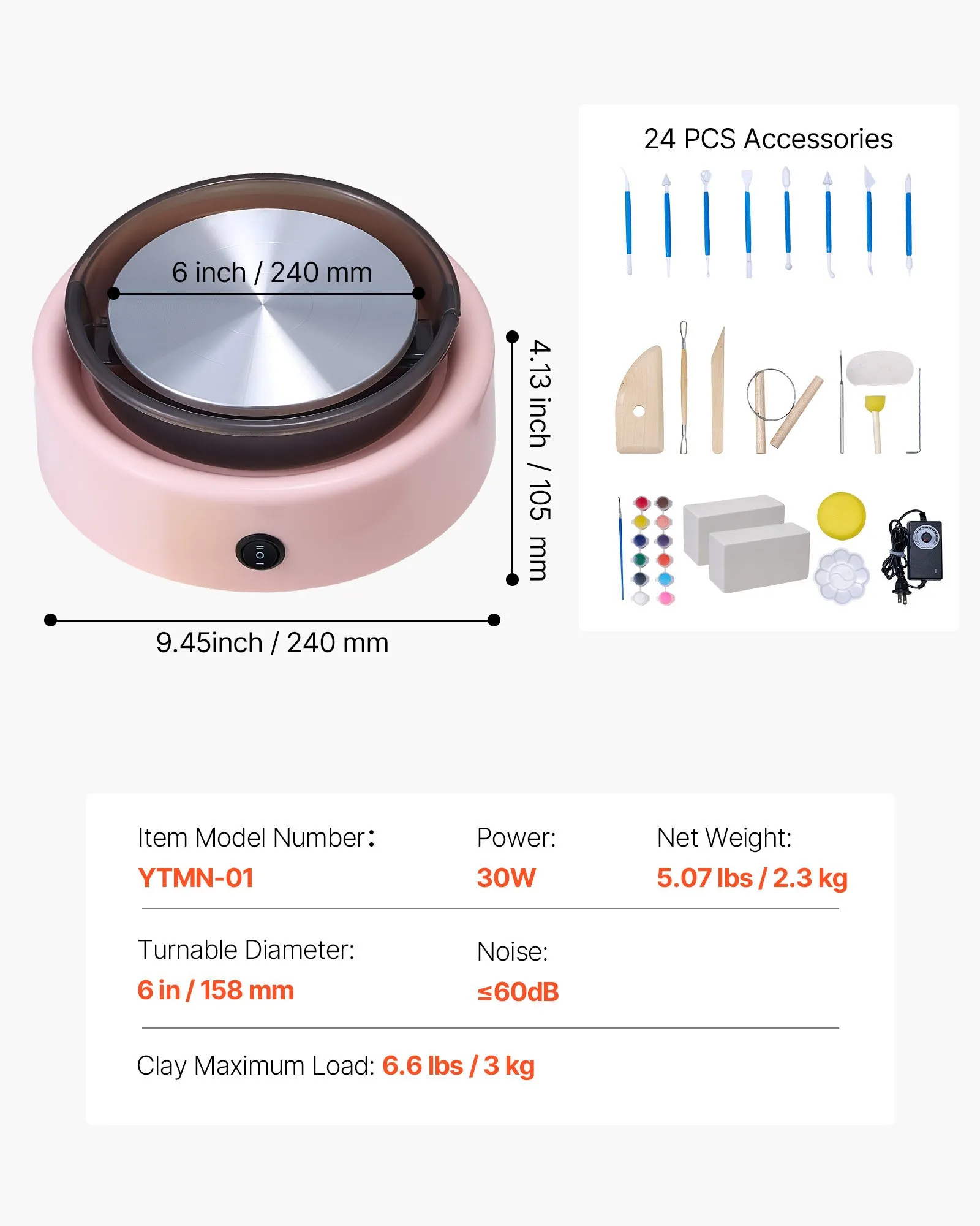 Mini Pottery Wheel for Kids | Pink