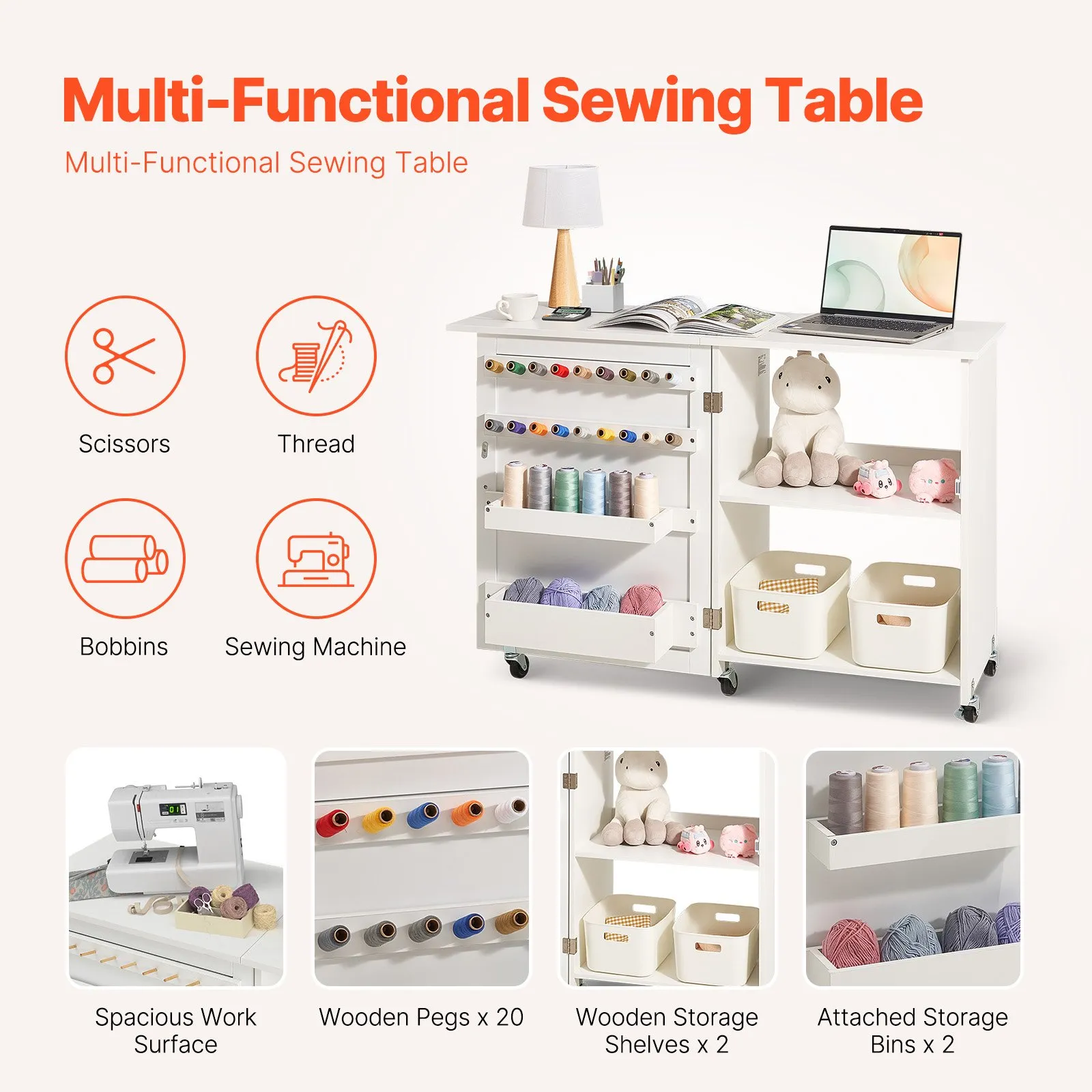 Folding Sewing Machine Table