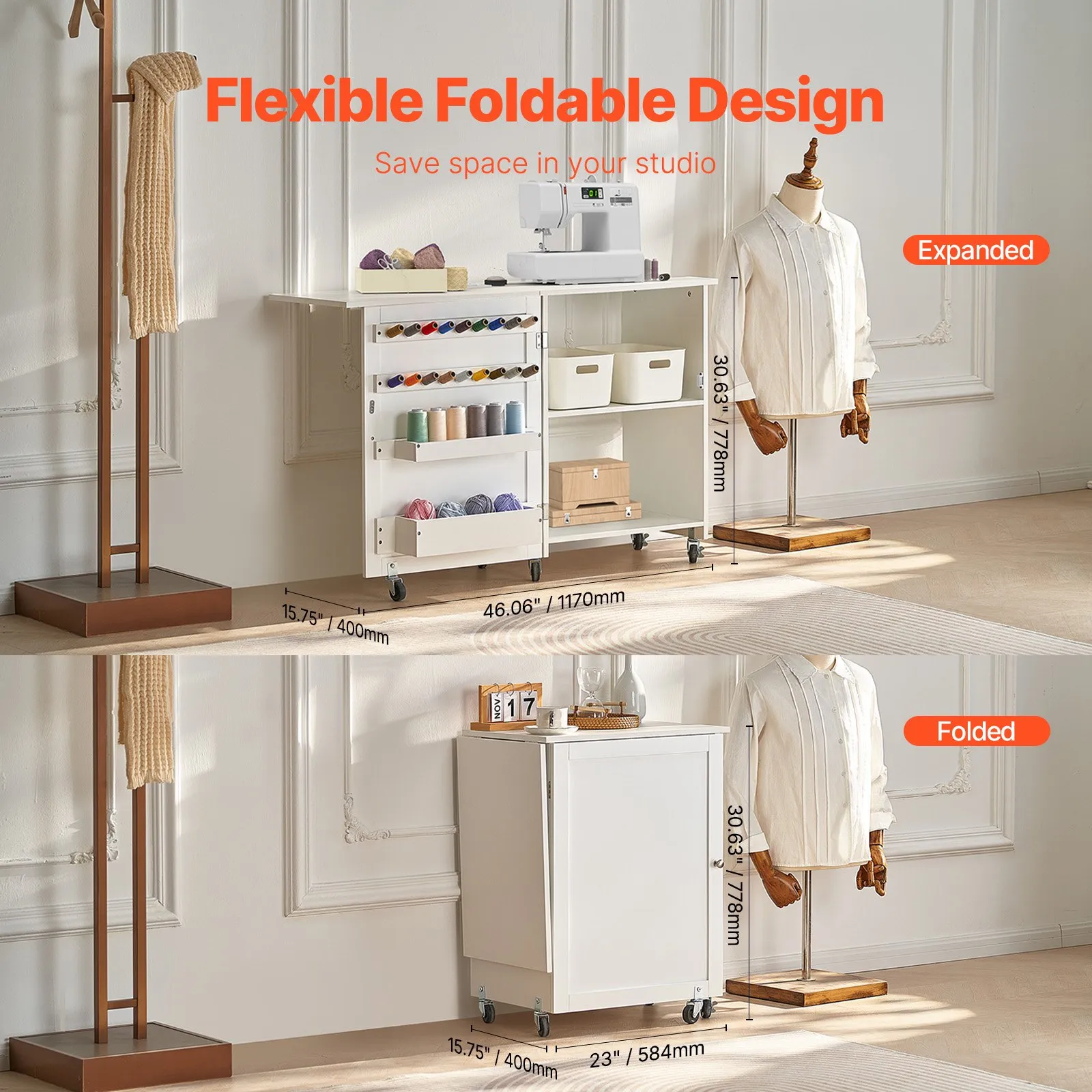 Folding Sewing Machine Table