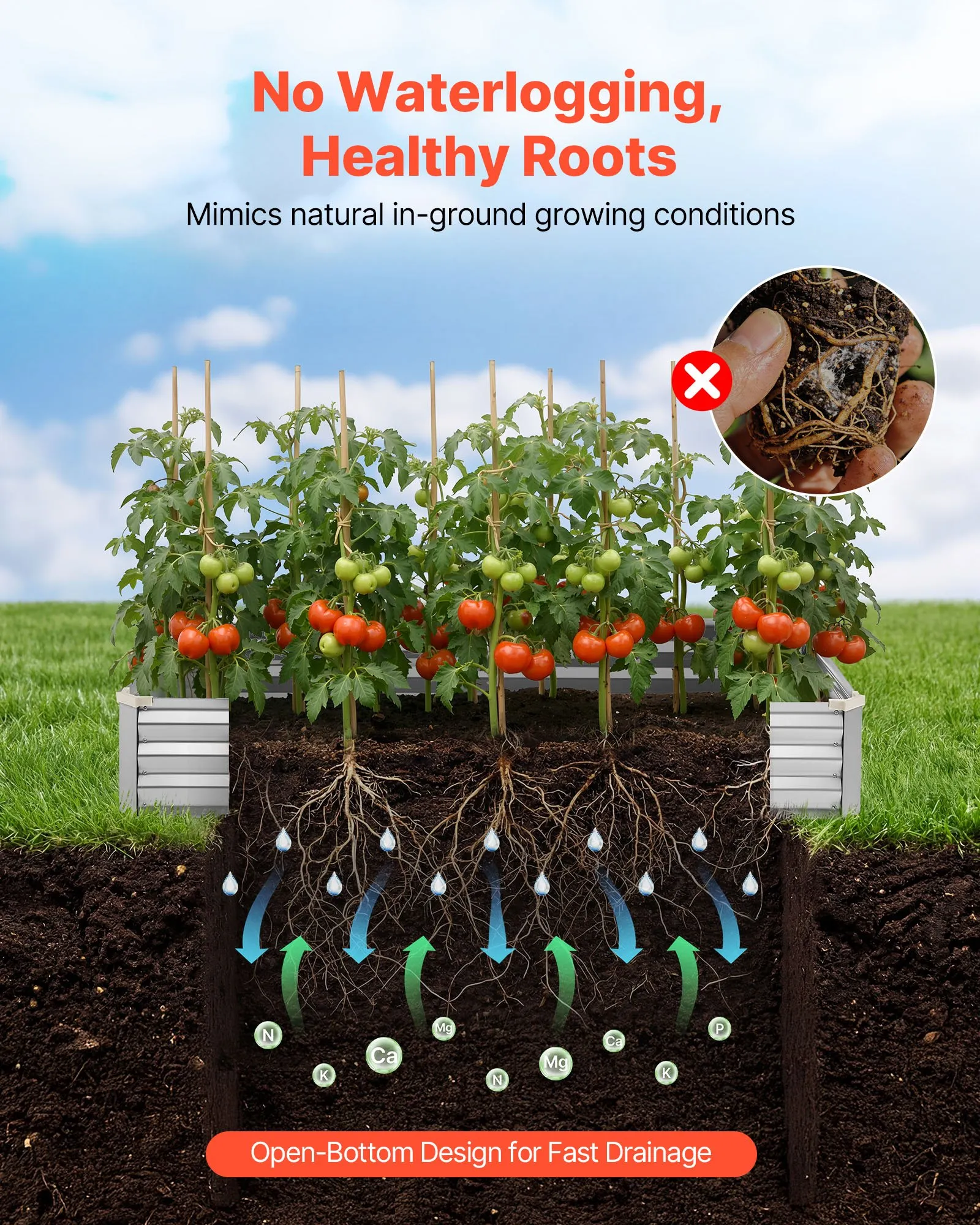 2 Pack Galvanized Raised Garden Beds | Silver