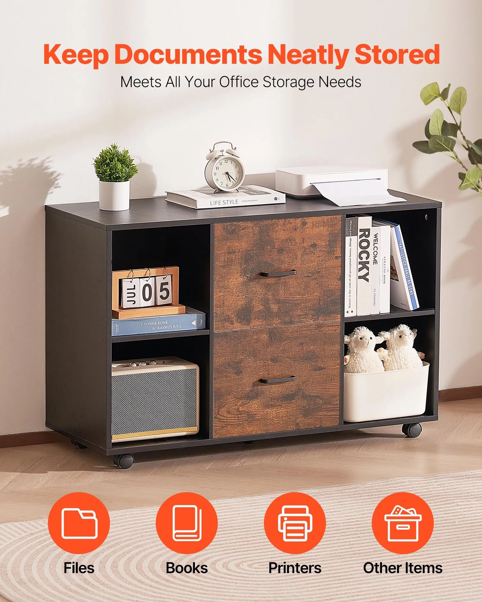 Modern Free Standing Printer Stand