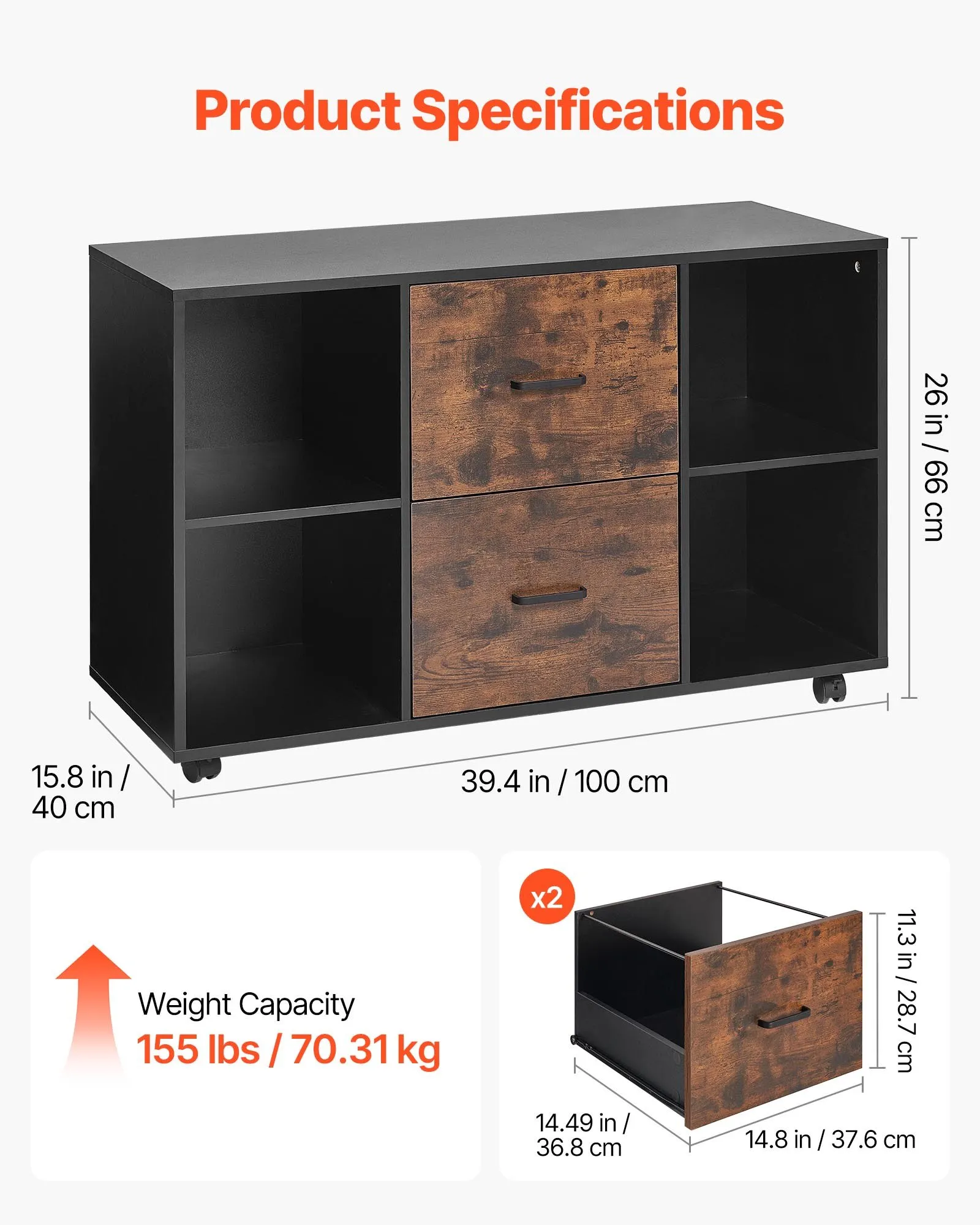Modern Free Standing Printer Stand