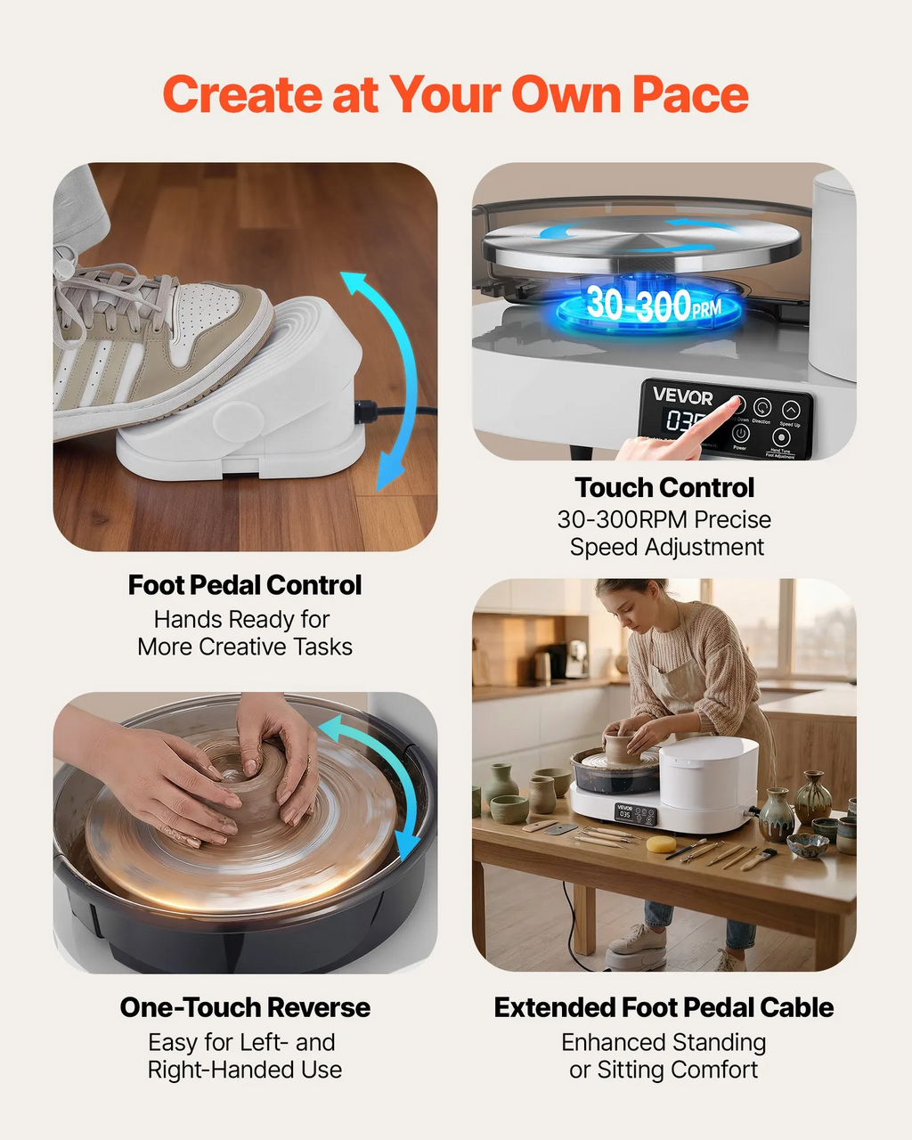Pottery Wheel for Teens | White