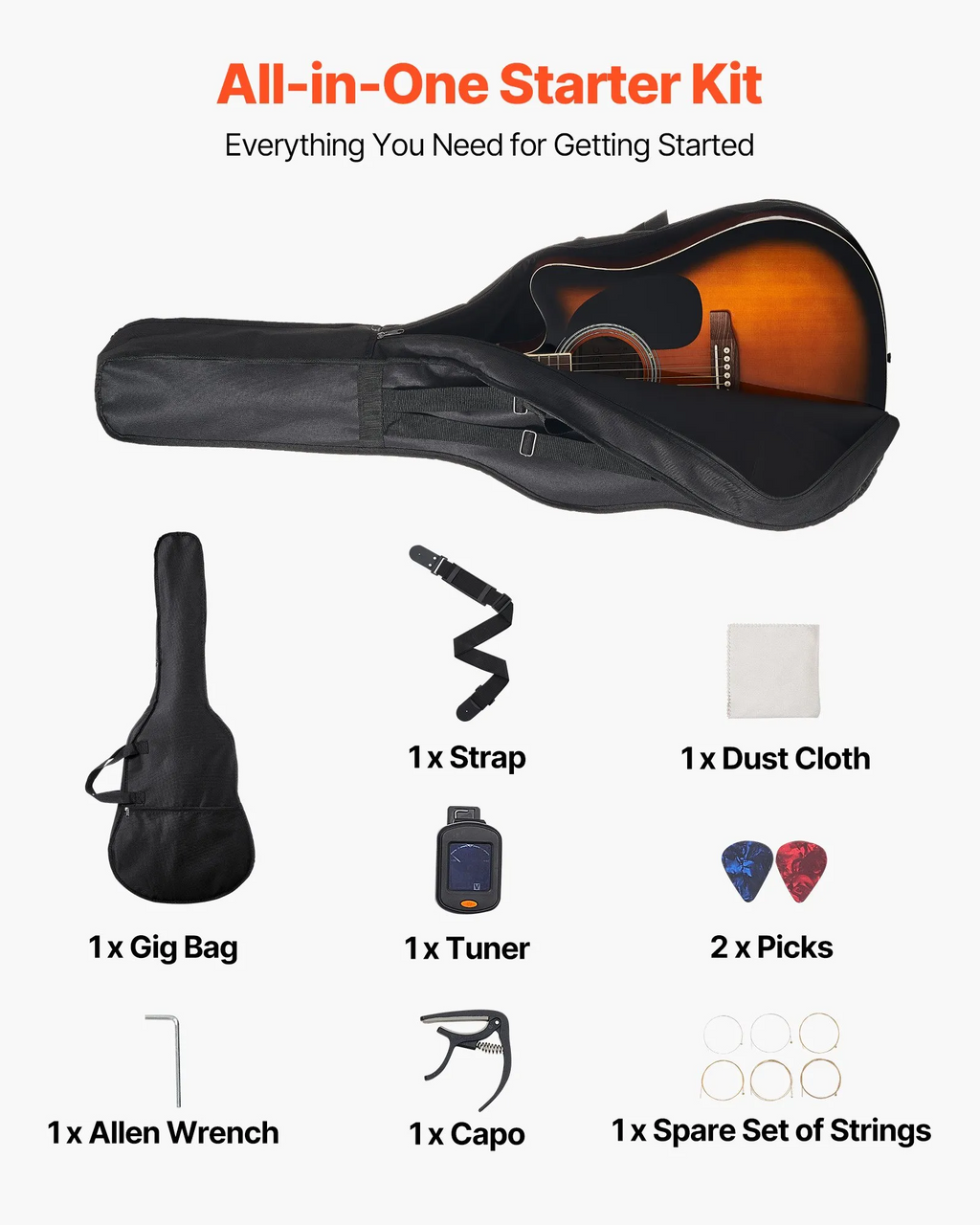 41 in Cutway Acoustic Guitar