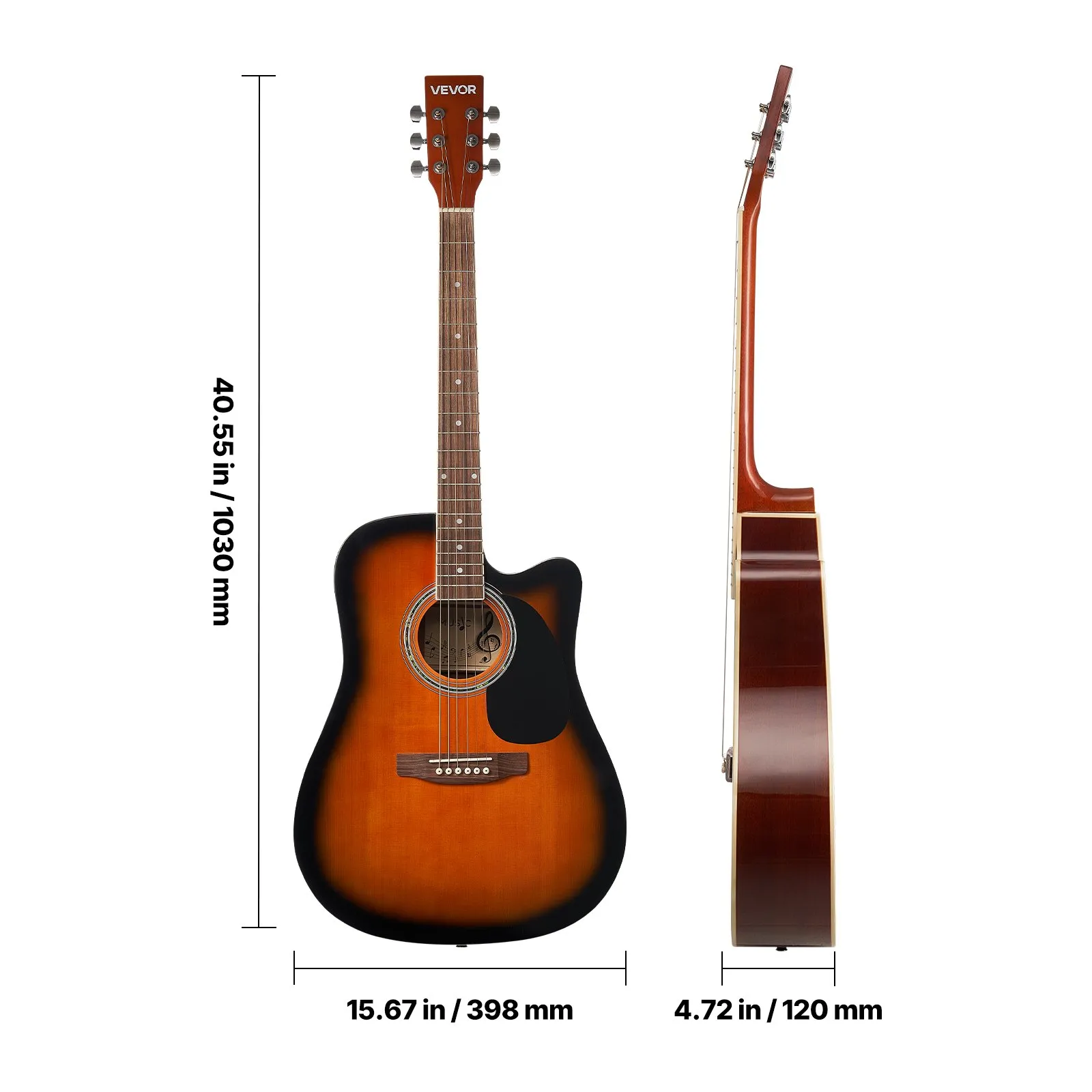 41 in Cutway Acoustic Guitar