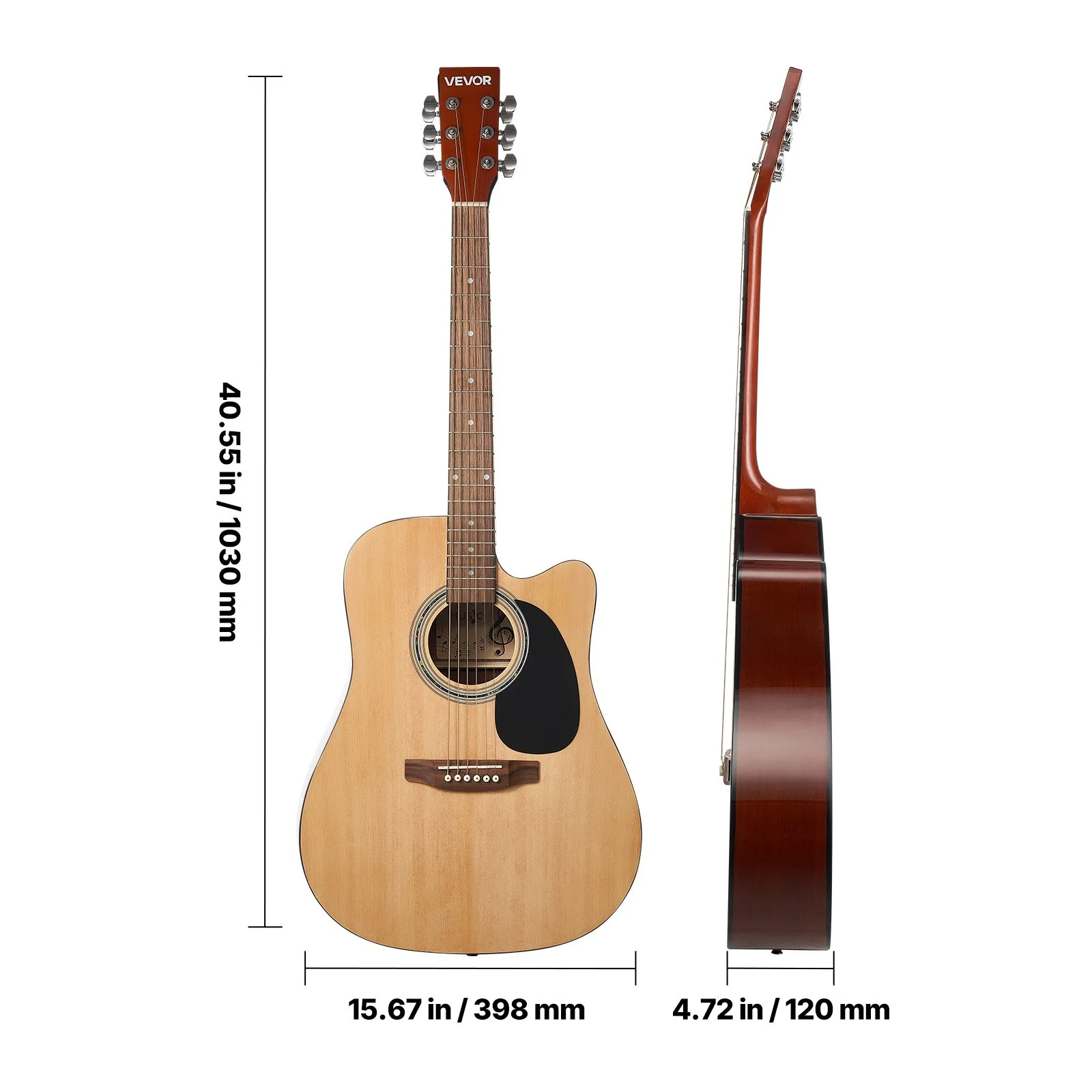 41 in Cutway Acoustic Guitar