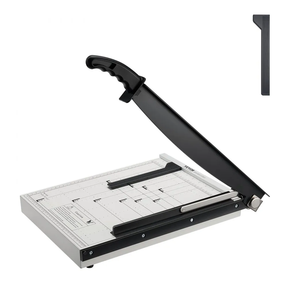 Paper Cutter Guillotine Trimmer 15" Cut Length, 16 Sheet Capacity for Home Use