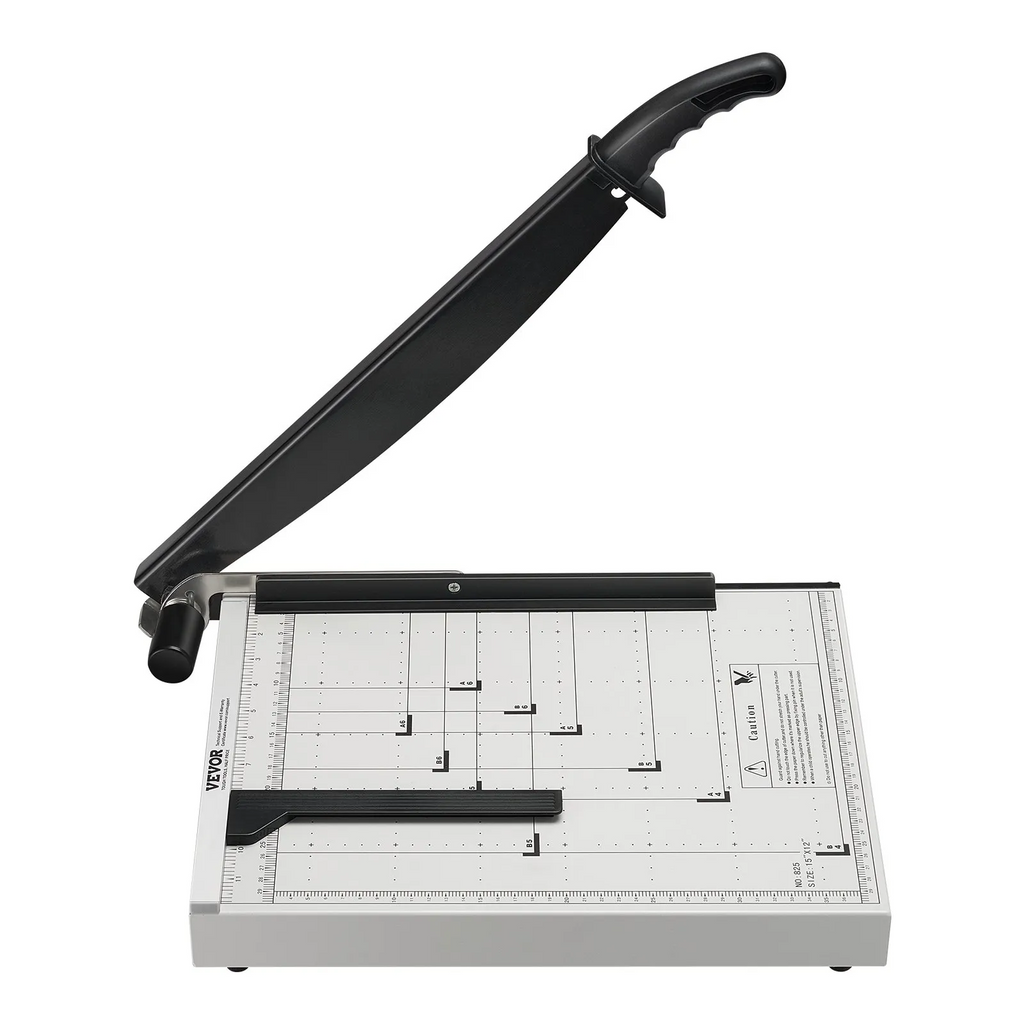 Paper Cutter Guillotine Trimmer 15" Cut Length, 16 Sheet Capacity for Home Use