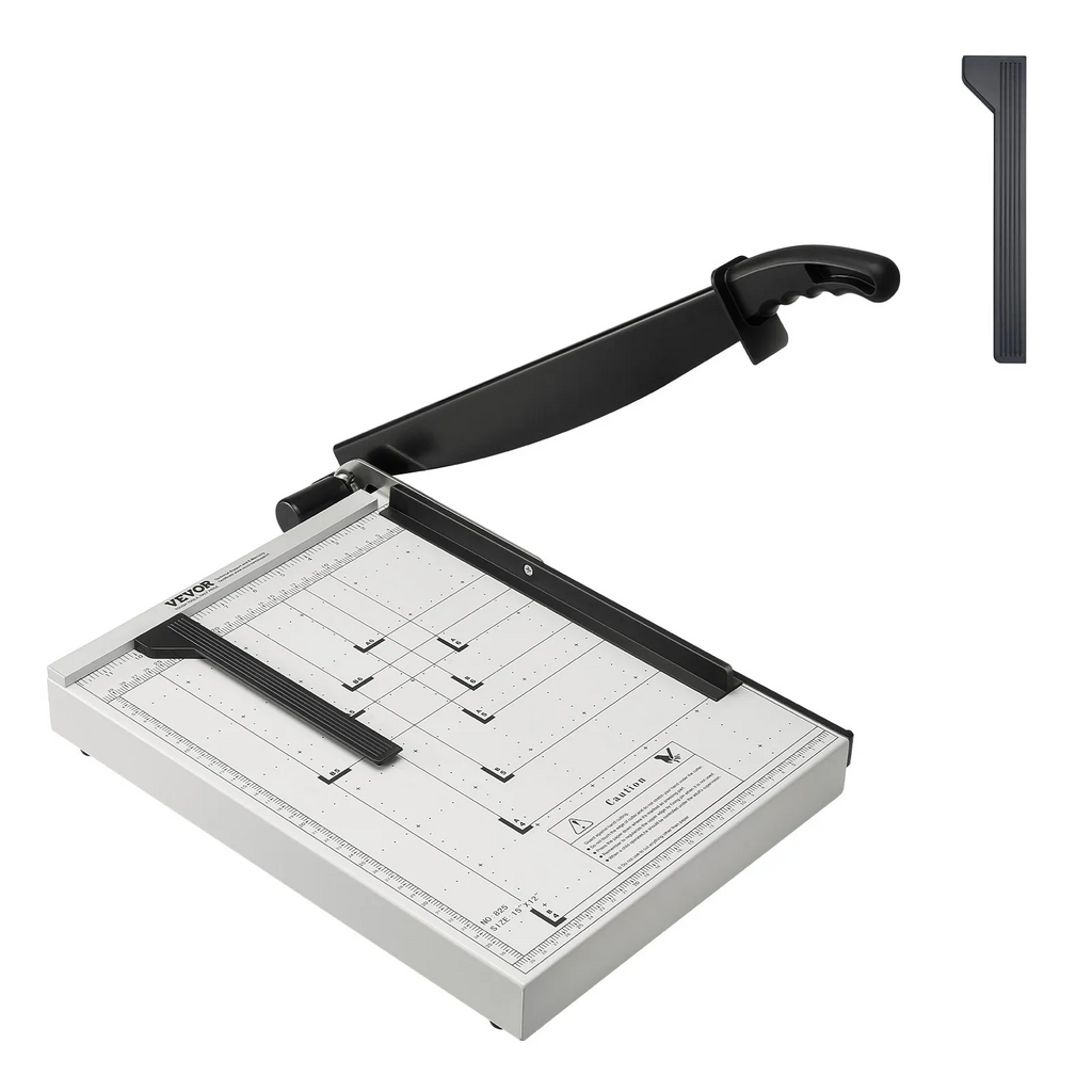 Paper Cutter Guillotine Trimmer 15" Cut Length, 16 Sheet Capacity for Home Use