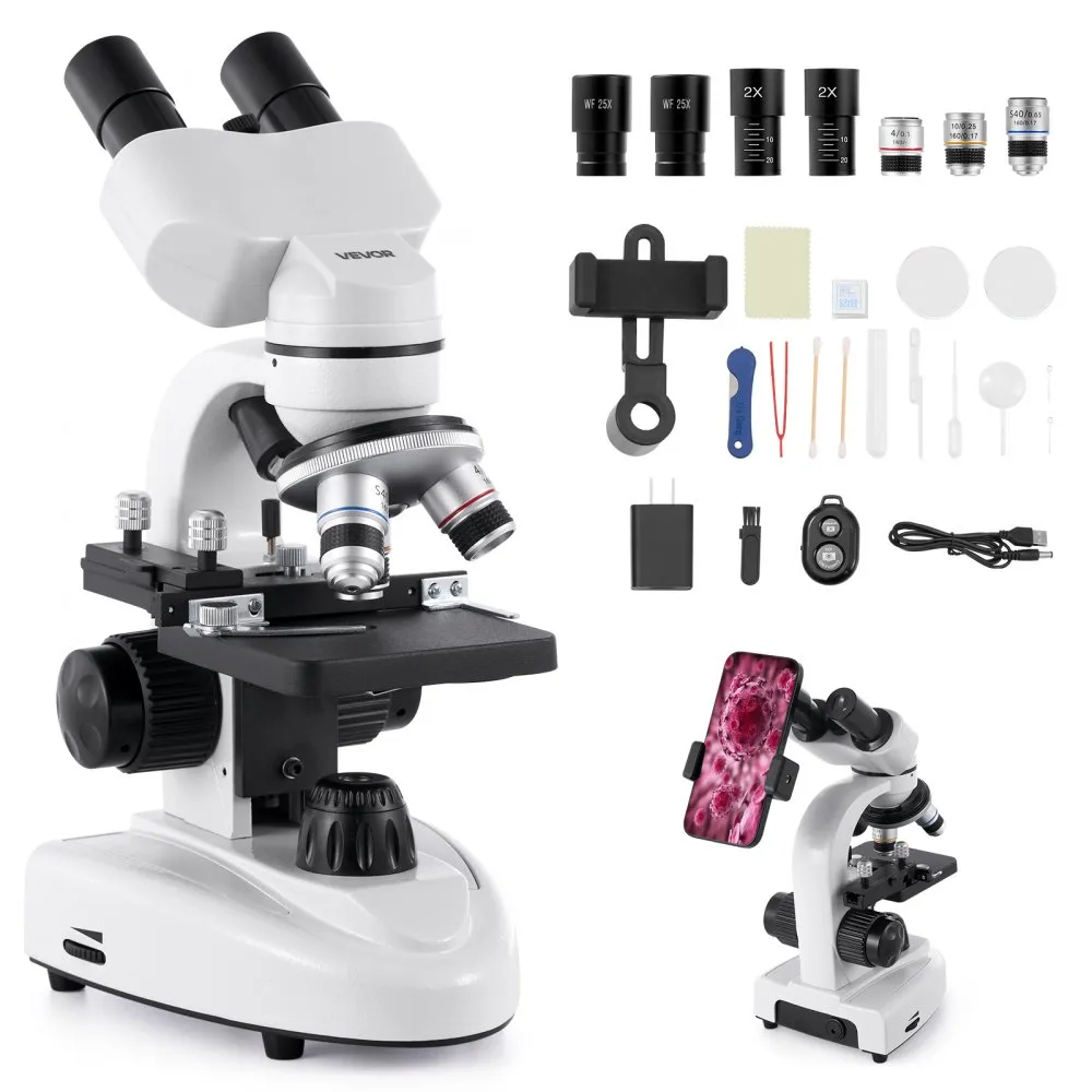 Binocular Microscope, 40-2000X Magnification