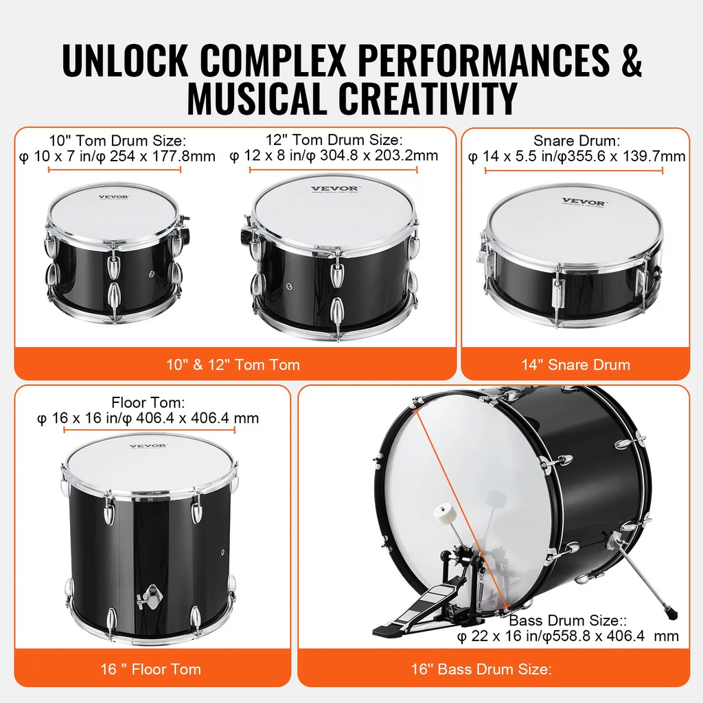 Drum Set, 5-Piece, 22 inches