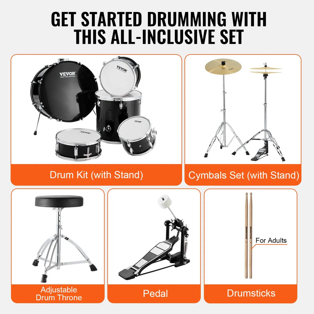 Drum Set, 5-Piece, 22 inches
