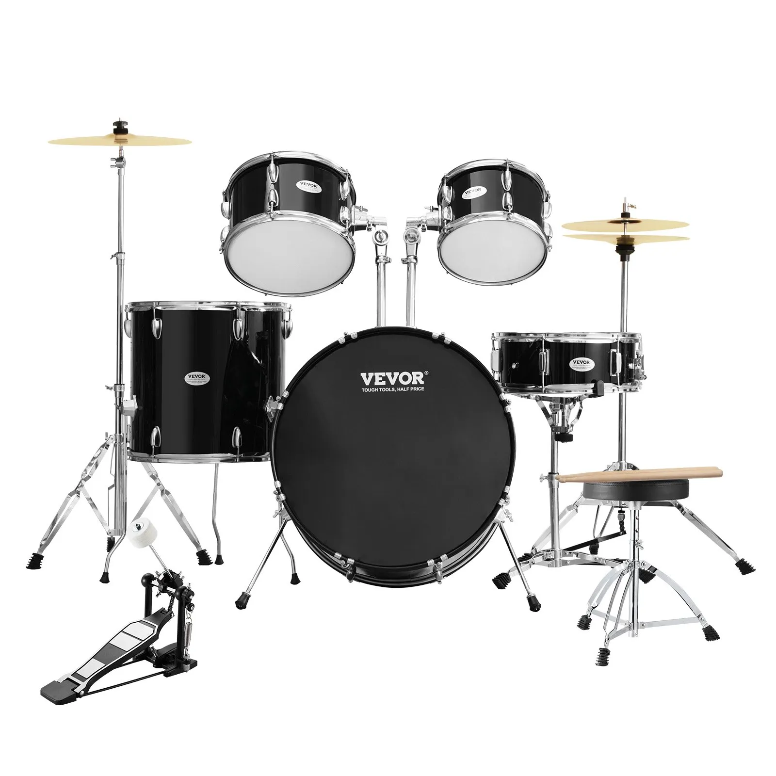 Drum Set, 5-Piece, 22 inches